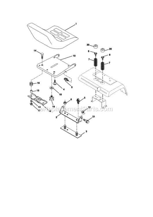Page F Diagram and Parts List for 917273022  Craftsman Lawn Tractor