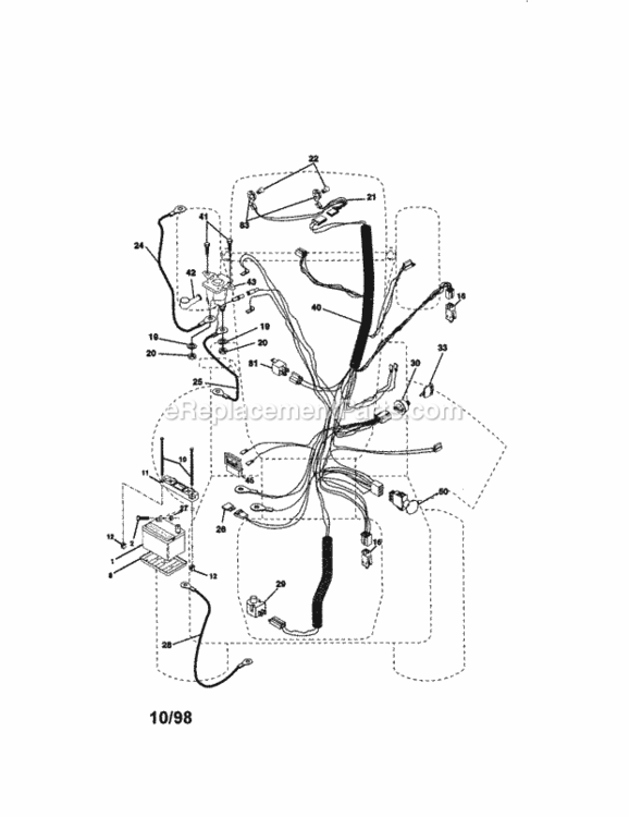 Page A Diagram and Parts List for 917273030  Craftsman Lawn Tractor
