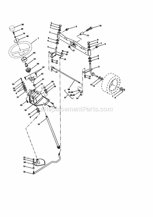 Page D Diagram and Parts List for 917273030  Craftsman Lawn Tractor