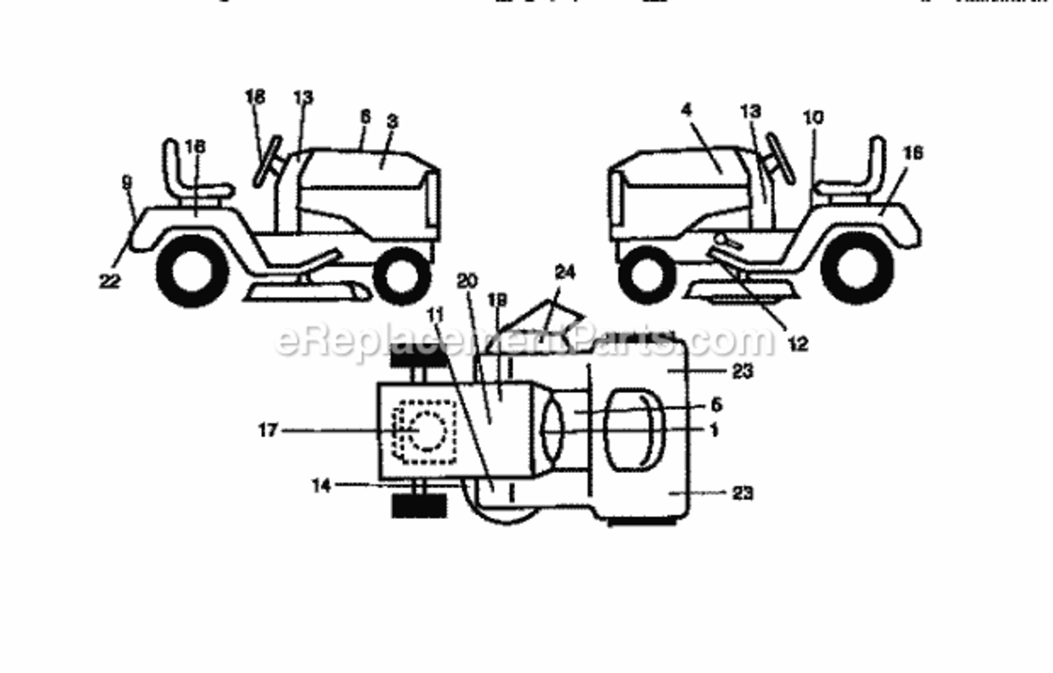 Page G Diagram and Parts List for 917273040  Craftsman Lawn Tractor