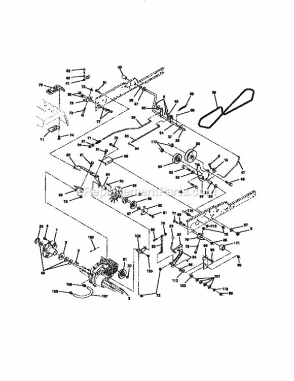 Page C Diagram and Parts List for 917273041  Craftsman Lawn Tractor