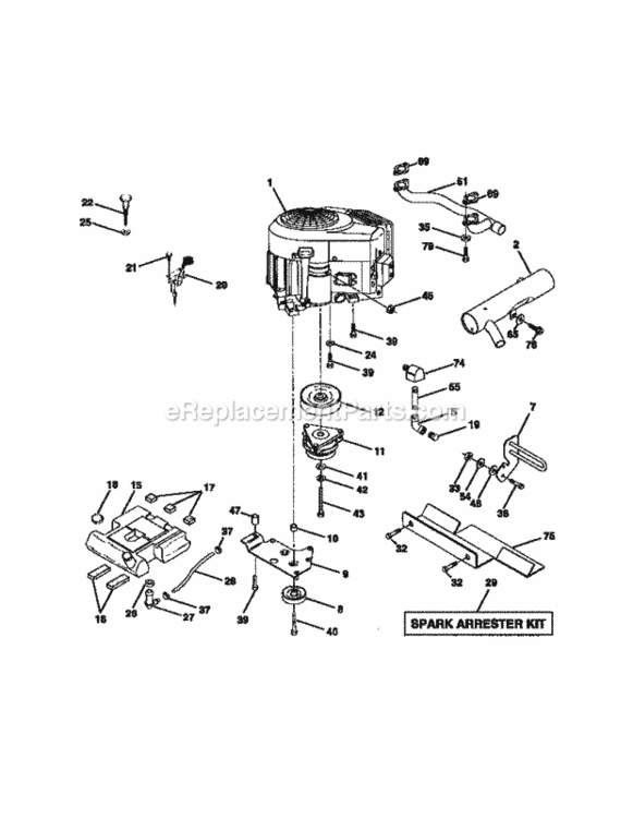 Page E Diagram and Parts List for 917273041  Craftsman Lawn Tractor
