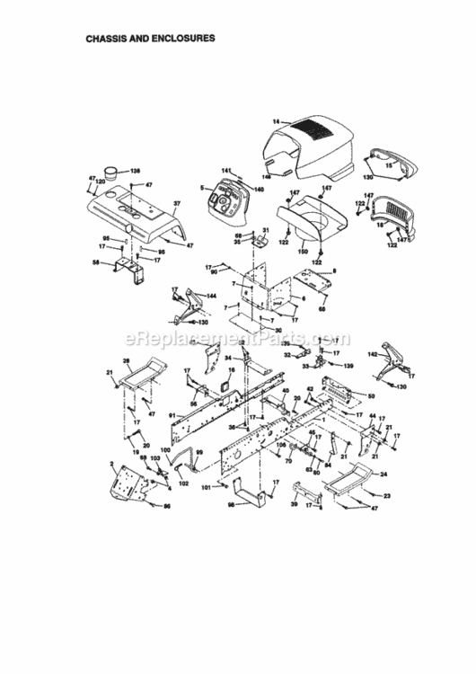 Page B Diagram and Parts List for 917273042  Craftsman Lawn Tractor