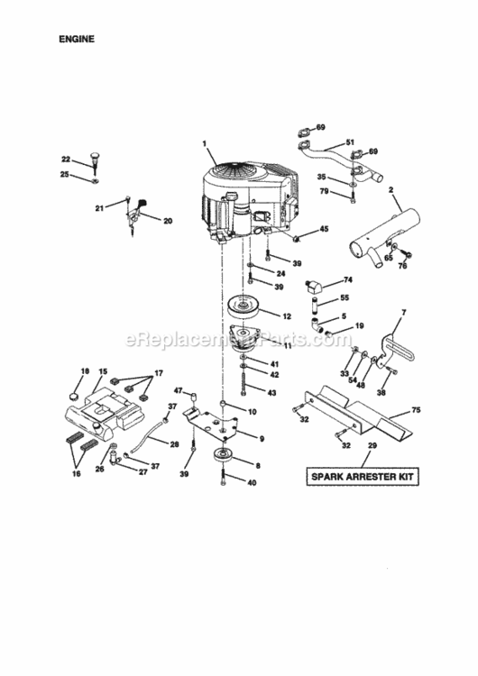 Page E Diagram and Parts List for 917273042  Craftsman Lawn Tractor