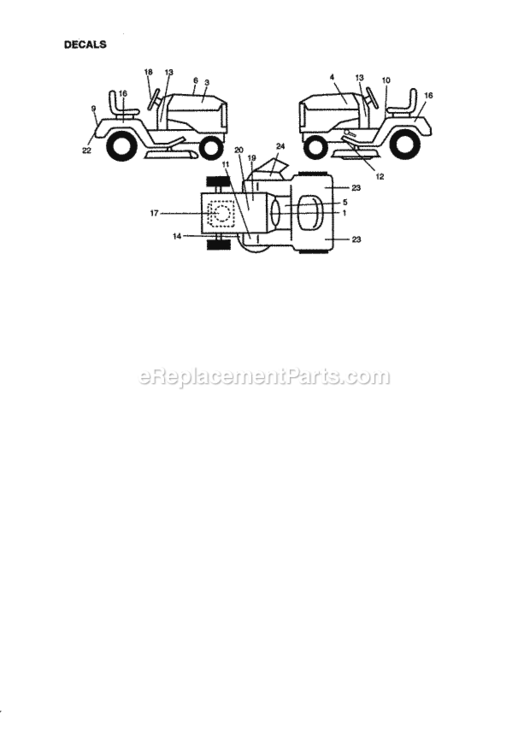Page G Diagram and Parts List for 917273042  Craftsman Lawn Tractor