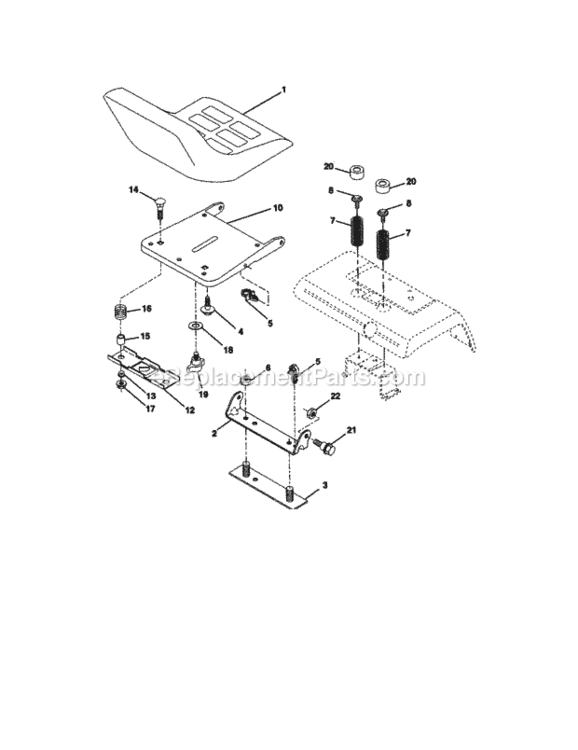Page F Diagram and Parts List for 917273050  Craftsman Lawn Tractor