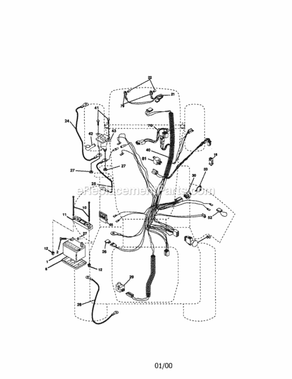 Page A Diagram and Parts List for 917273051  Craftsman Lawn Tractor