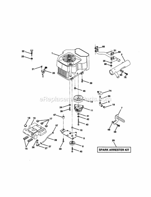 Page E Diagram and Parts List for 917273051  Craftsman Lawn Tractor