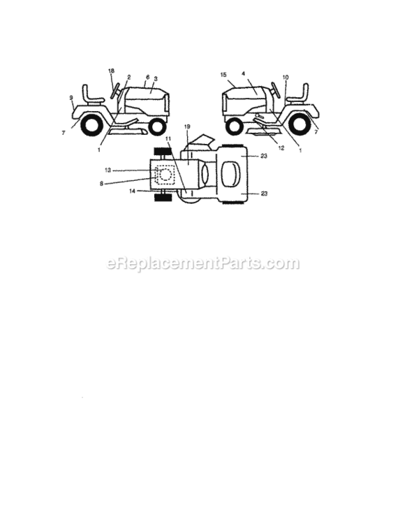 Page H Diagram and Parts List for 917273052  Craftsman Lawn Tractor