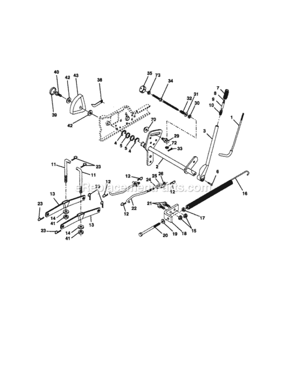 Page I Diagram and Parts List for 917273052  Craftsman Lawn Tractor