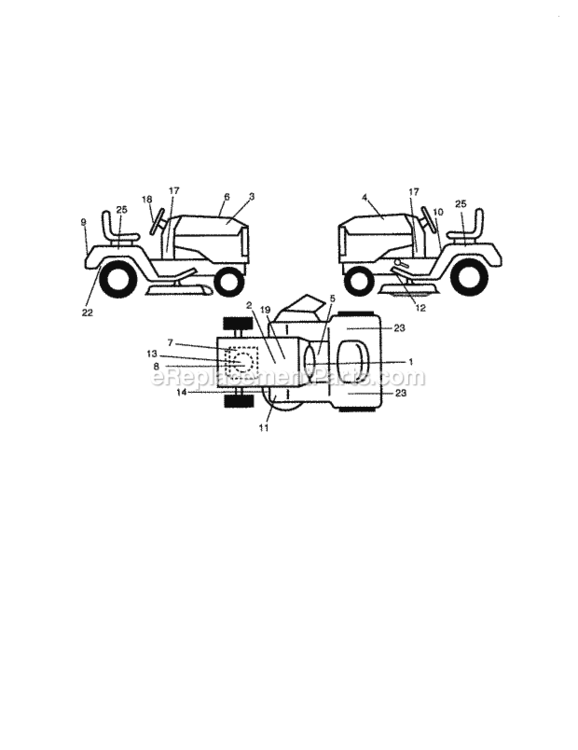Page H Diagram and Parts List for 917273064  Craftsman Lawn Tractor