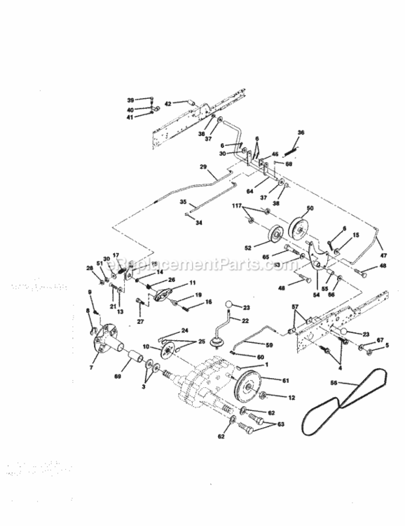 Page C Diagram and Parts List for 917273070  Craftsman Lawn Tractor