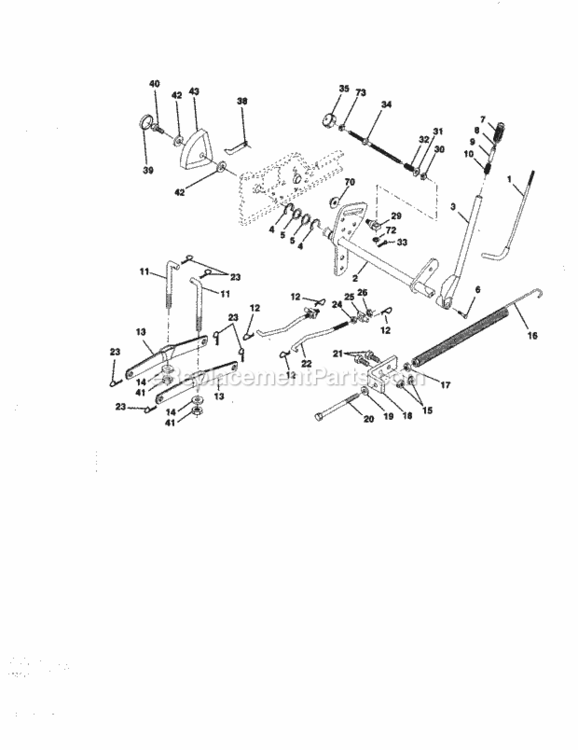Page I Diagram and Parts List for 917273070  Craftsman Lawn Tractor