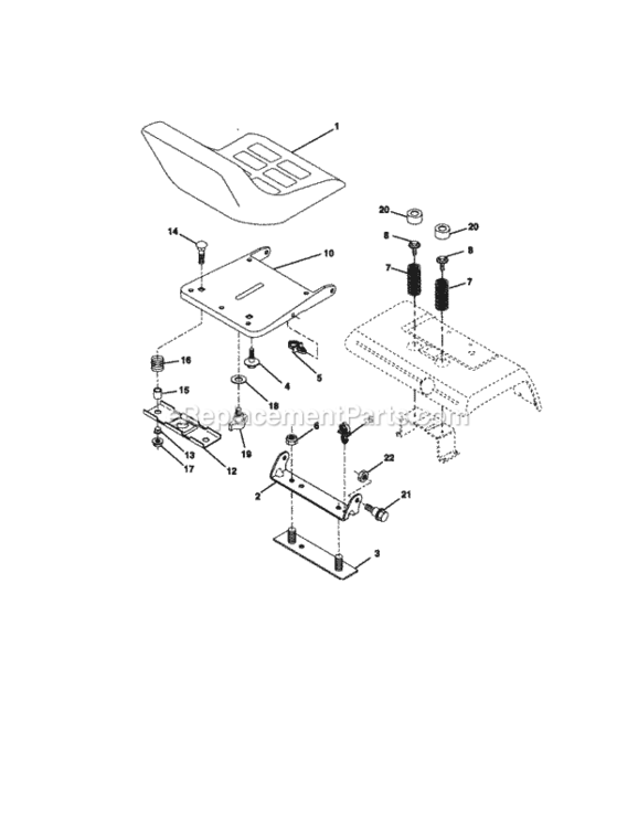 Page F Diagram and Parts List for 917273080  Craftsman Lawn Tractor