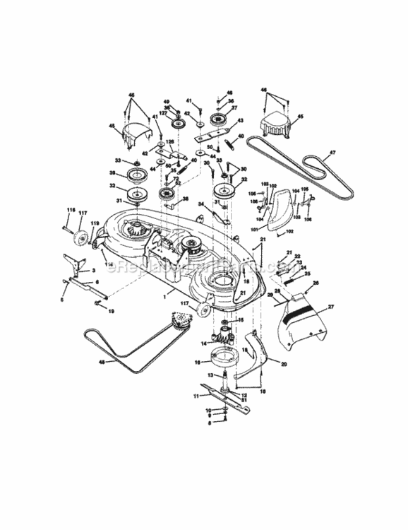 Page G Diagram and Parts List for 917273080  Craftsman Lawn Tractor