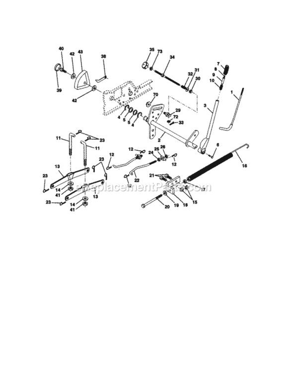 Page H Diagram and Parts List for 917273080  Craftsman Lawn Tractor