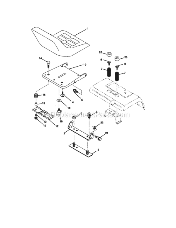 Page E Diagram and Parts List for 917273090  Craftsman Lawn Tractor