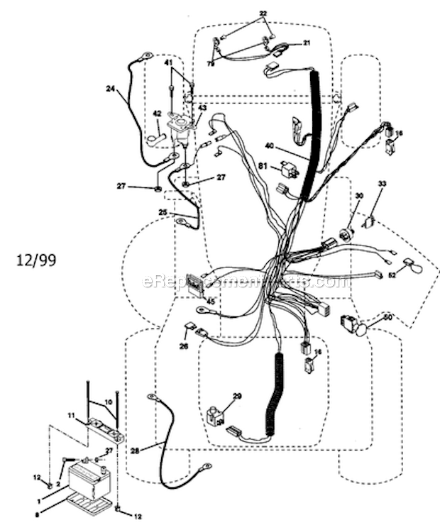 Page A Diagram and Parts List for 917273100  Craftsman Lawn Tractor