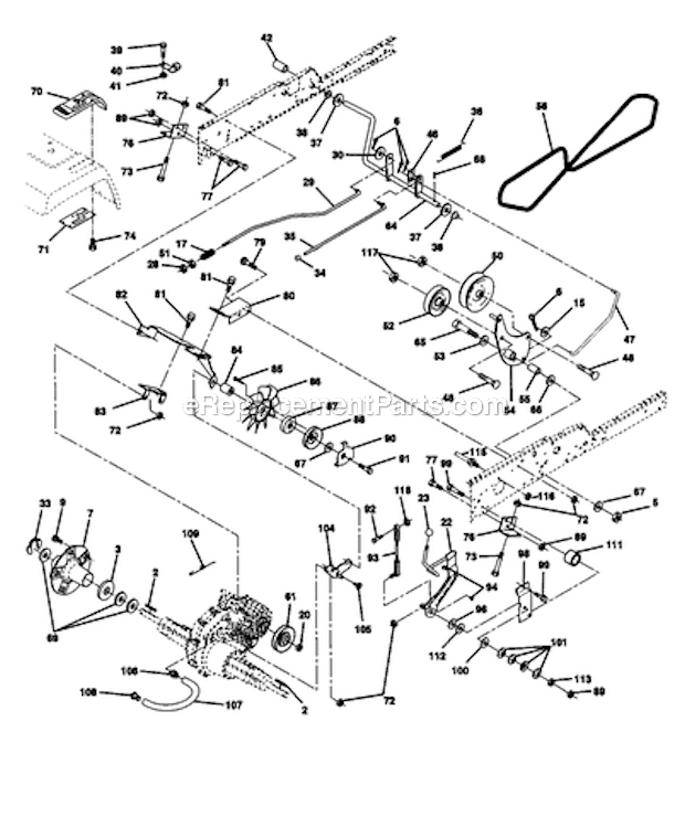 Page C Diagram and Parts List for 917273100  Craftsman Lawn Tractor
