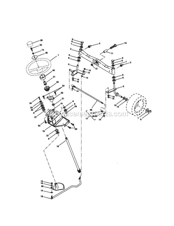 Page D Diagram and Parts List for 917273101  Craftsman Lawn Tractor