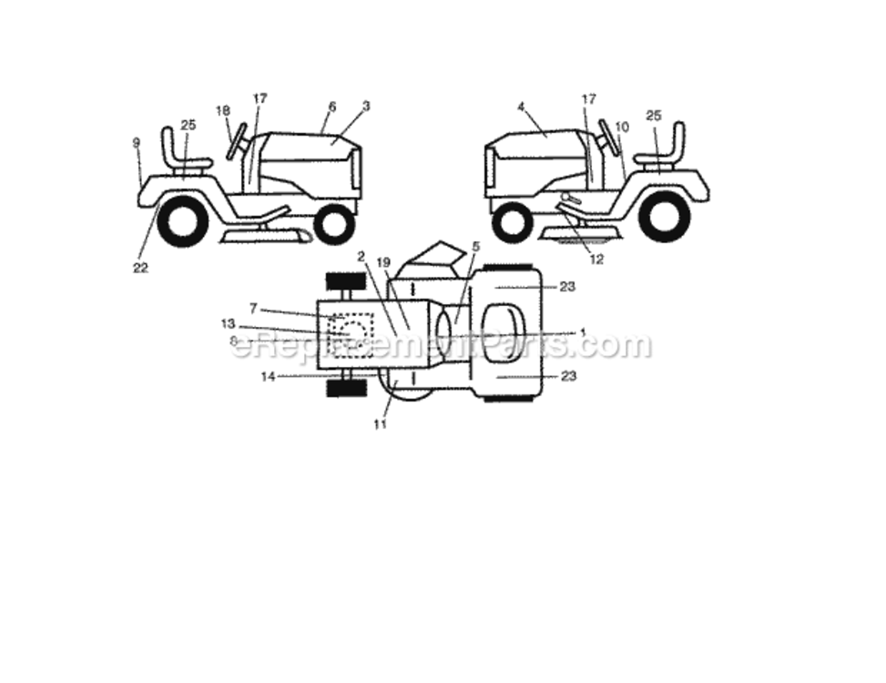 Page G Diagram and Parts List for 917273101  Craftsman Lawn Tractor