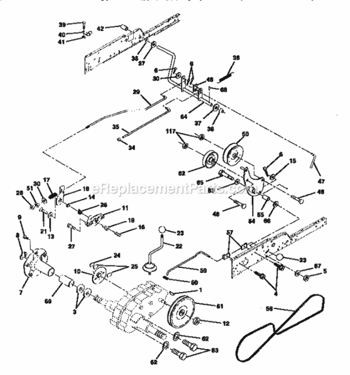 Page C Diagram and Parts List for 917273110  Craftsman Lawn Tractor