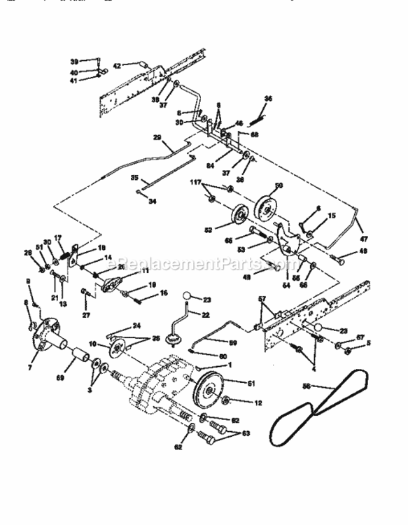 Page C Diagram and Parts List for 917273111  Craftsman Lawn Tractor