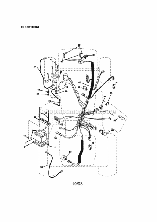 Page A Diagram and Parts List for 917273113  Craftsman Lawn Tractor