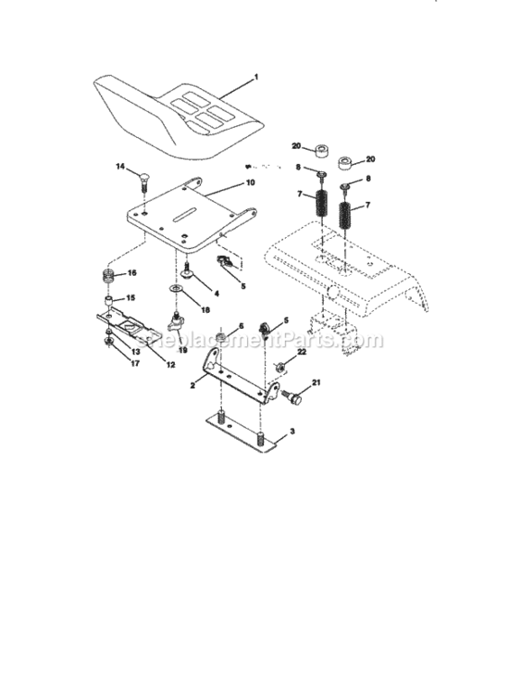 Page F Diagram and Parts List for 917273114  Craftsman Lawn Tractor