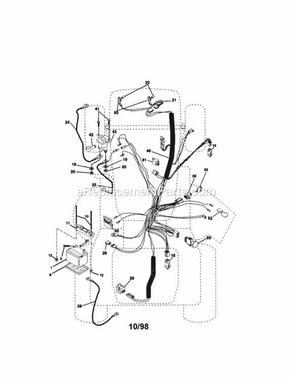 Page A Diagram and Parts List for 917273120  Craftsman Lawn Tractor