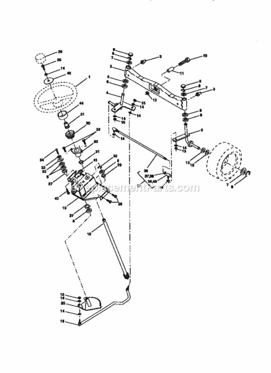 Page D Diagram and Parts List for 917273120  Craftsman Lawn Tractor