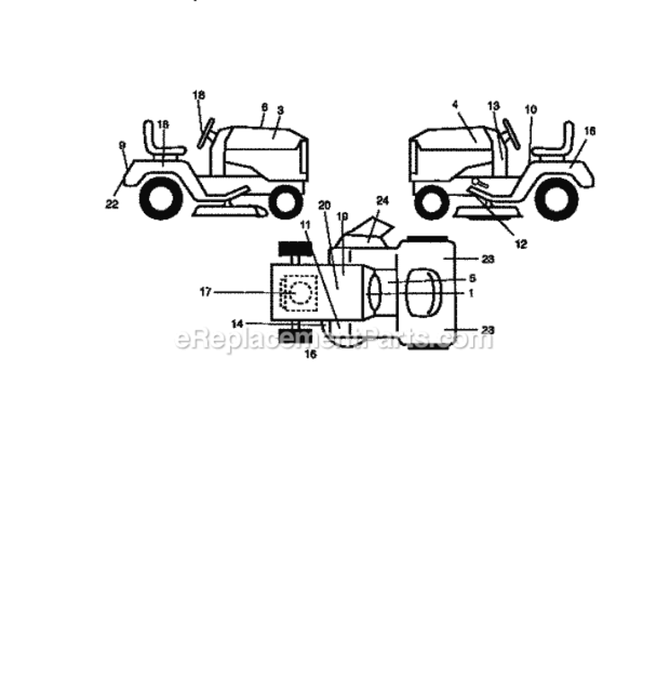 Page G Diagram and Parts List for 917273120  Craftsman Lawn Tractor