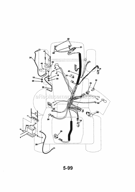 Page A Diagram and Parts List for 917273122  Craftsman Lawn Tractor
