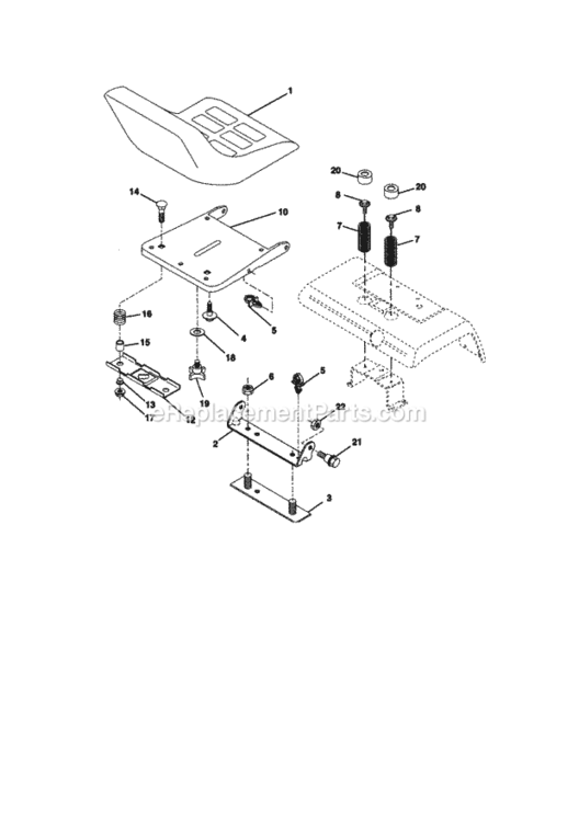 Page F Diagram and Parts List for 917273122  Craftsman Lawn Tractor