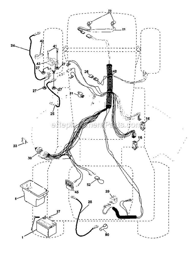 Electrical Diagram and Parts List for 917273180  Craftsman Lawn Tractor