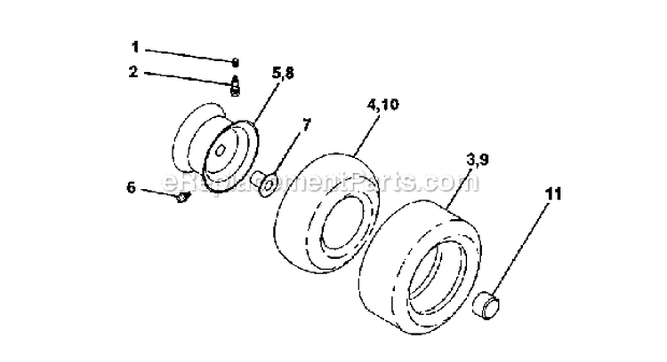Wheels_And_Tires Diagram and Parts List for 917273180  Craftsman Lawn Tractor