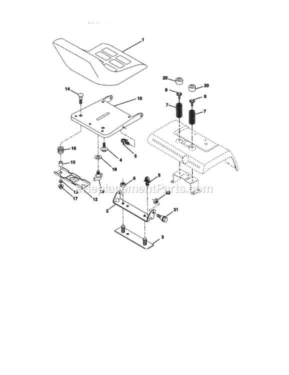 Page F Diagram and Parts List for 917273200  Craftsman Lawn Tractor