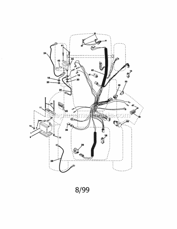 Page A Diagram and Parts List for 917273201  Craftsman Lawn Tractor