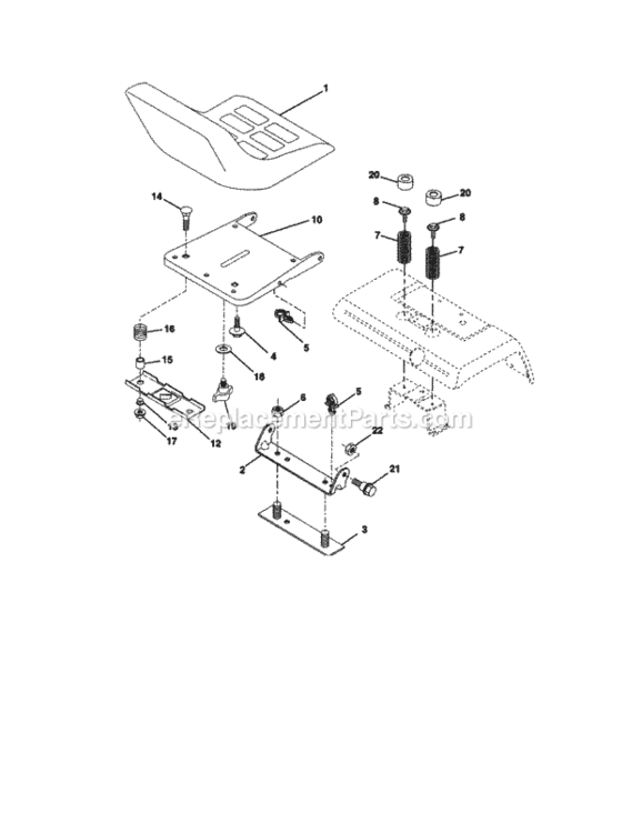 Page F Diagram and Parts List for 917273201  Craftsman Lawn Tractor