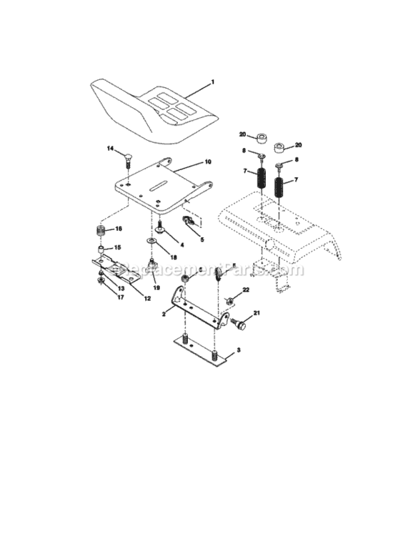 Page F Diagram and Parts List for 917273222  Craftsman Lawn Tractor
