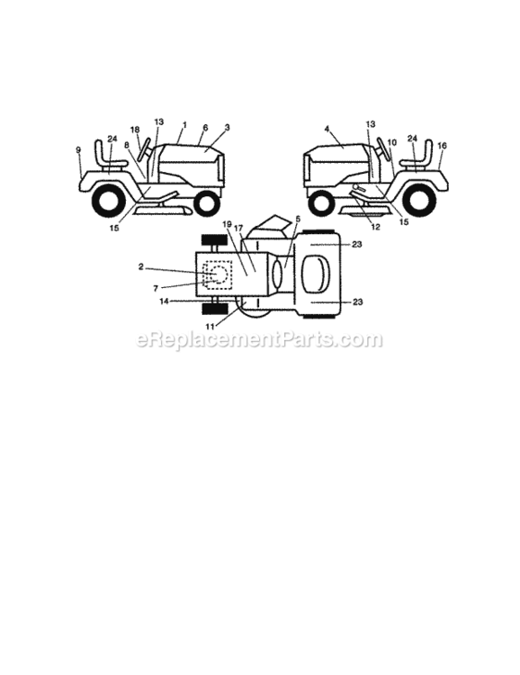 Page G Diagram and Parts List for 917273222  Craftsman Lawn Tractor