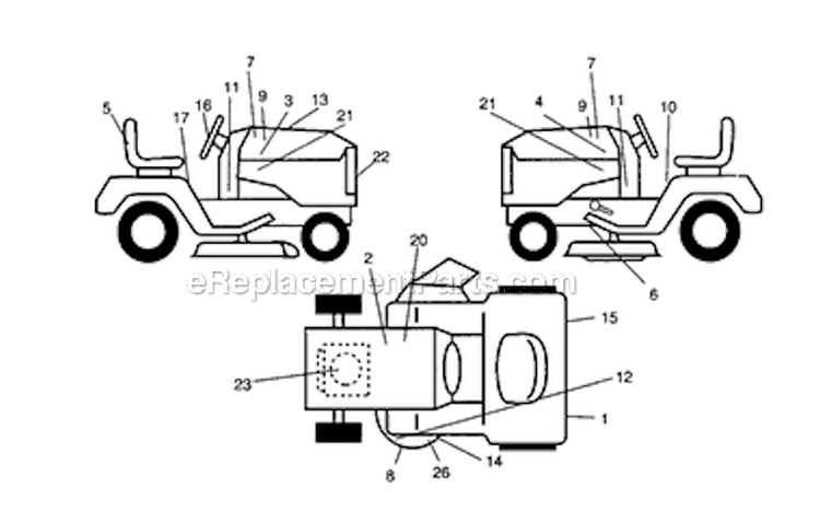 Page H Diagram and Parts List for 917273280  Craftsman Lawn Tractor