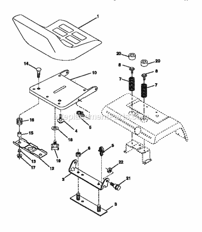 Page F Diagram and Parts List for 917273320  Craftsman Lawn Tractor