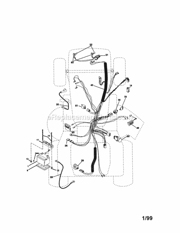 Page A Diagram and Parts List for 917273321  Craftsman Lawn Tractor
