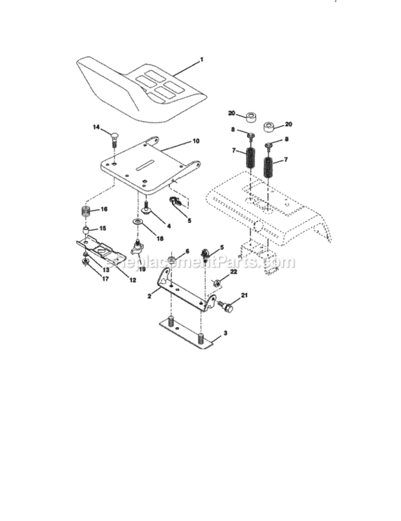 Page F Diagram and Parts List for 917273321  Craftsman Lawn Tractor