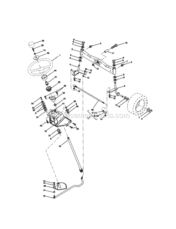 Page D Diagram and Parts List for 917273322  Craftsman Lawn Tractor