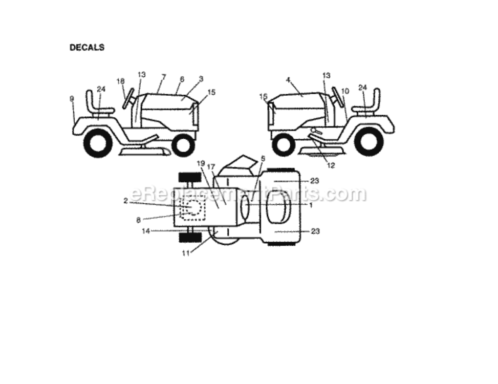 Page G Diagram and Parts List for 917273323  Craftsman Lawn Tractor