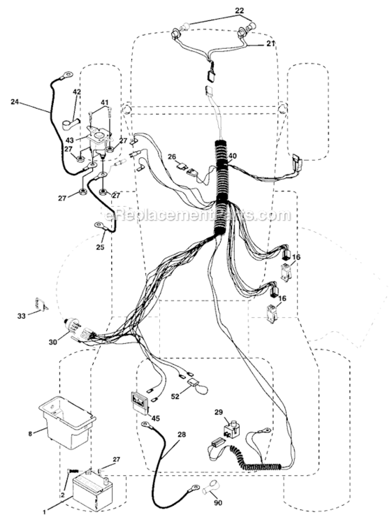 Electrical Diagram and Parts List for 917273370  Craftsman Lawn Tractor