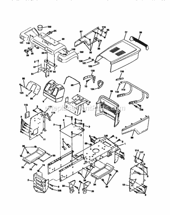 Page B Diagram and Parts List for 917273420  Craftsman Lawn Tractor