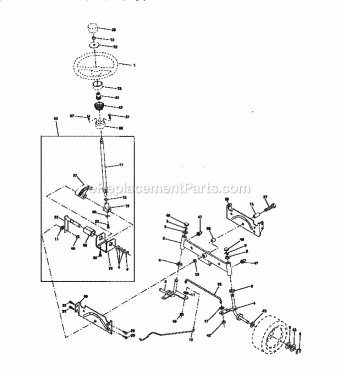 Page D Diagram and Parts List for 917273420  Craftsman Lawn Tractor